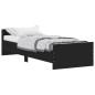 vidaXL Bettgestell Schwarz 75x190 cm Holzwerkstoff vidaXL Bettgestell Schwarz 75x190 cm Holzwerkstoff