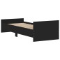 vidaXL Bettgestell Schwarz 75x190 cm Holzwerkstoff vidaXL Bettgestell Schwarz 75x190 cm Holzwerkstoff