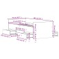 vidaXL Bettgestell mit Kopf- und Fußteil Braun Eichen-Optik 75x190 cm vidaXL Bettgestell mit Kopf- und Fußteil Braun Eichen-Optik 75x190 cm
