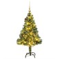 vidaXL Künstlicher Weihnachtsbaum mit Schnee & Kugeln 150 LEDs 120 cm vidaXL Künstlicher Weihnachtsbaum mit Schnee & Kugeln 150 LEDs 120 cm