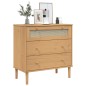vidaXL Schubladenkommode SENJA Rattan-Look Braun 80x40x80 Kiefernholz vidaXL Schubladenkommode SENJA Rattan-Look Braun 80x40x80 Kiefernholz