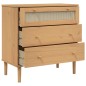 vidaXL Schubladenkommode SENJA Rattan-Look Braun 80x40x80 Kiefernholz vidaXL Schubladenkommode SENJA Rattan-Look Braun 80x40x80 Kiefernholz