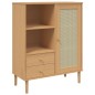 vidaXL Highboard SENJA Rattan-Optik Braun 90x40x112 cm Kiefernholz vidaXL Highboard SENJA Rattan-Optik Braun 90x40x112 cm Kiefernholz