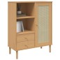 vidaXL Highboard SENJA Rattan-Optik Braun 90x40x112 cm Kiefernholz vidaXL Highboard SENJA Rattan-Optik Braun 90x40x112 cm Kiefernholz