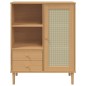 vidaXL Highboard SENJA Rattan-Optik Braun 90x40x112 cm Kiefernholz vidaXL Highboard SENJA Rattan-Optik Braun 90x40x112 cm Kiefernholz