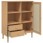 vidaXL Highboard SENJA Rattan-Optik Braun 90x40x112 cm Kiefernholz vidaXL Highboard SENJA Rattan-Optik Braun 90x40x112 cm Kiefernholz