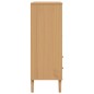 vidaXL Highboard SENJA Rattan-Optik Braun 90x40x112 cm Kiefernholz vidaXL Highboard SENJA Rattan-Optik Braun 90x40x112 cm Kiefernholz