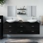 vidaXL 5-tlg. Badmöbel-Set Schwarz Holzwerkstoff vidaXL 5-tlg. Badmöbel-Set Schwarz Holzwerkstoff