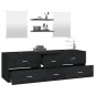 vidaXL 5-tlg. Badmöbel-Set Schwarz Holzwerkstoff vidaXL 5-tlg. Badmöbel-Set Schwarz Holzwerkstoff