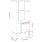 vidaXL Bücherschrank SENJA Rattan-Look Schwarz 60x35x130cm Kiefernholz vidaXL Bücherschrank SENJA Rattan-Look Schwarz 60x35x130cm Kiefernholz