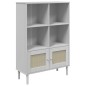 vidaXL Bücherschrank SENJA Rattan-Look Weiß 90x35x130 cm Kiefernholz vidaXL Bücherschrank SENJA Rattan-Look Weiß 90x35x130 cm Kiefernholz