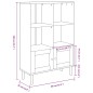 vidaXL Bücherschrank SENJA Rattan-Look Weiß 90x35x130 cm Kiefernholz vidaXL Bücherschrank SENJA Rattan-Look Weiß 90x35x130 cm Kiefernholz