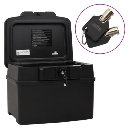 vidaXL Tresorbox Schwarz 44x37x34 cm Polypropylen