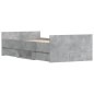 vidaXL Bettgestell mit Kopf- und Fußteil Betongrau 100x200 cm vidaXL Bettgestell mit Kopf- und Fußteil Betongrau 100x200 cm