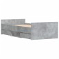 vidaXL Bettgestell mit Kopf- und Fußteil Betongrau 100x200 cm vidaXL Bettgestell mit Kopf- und Fußteil Betongrau 100x200 cm