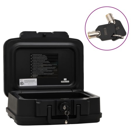 vidaXL Tresorbox Schwarz 38x32,5x16,5 cm Polypropylen