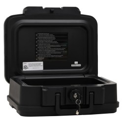 vidaXL Tresorbox Schwarz 38x32,5x16,5 cm Polypropylen