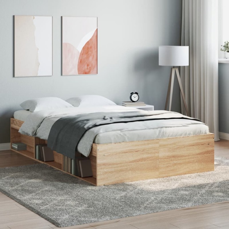 vidaXL Bettgestell Sonoma-Eiche 120x200 cm vidaXL Bettgestell Sonoma-Eiche 120x200 cm