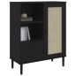 vidaXL Highboard SENJA Rattan-Optik Schwarz 90x40x112 cm Kiefernholz vidaXL Highboard SENJA Rattan-Optik Schwarz 90x40x112 cm Kiefernholz