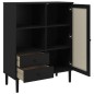 vidaXL Highboard SENJA Rattan-Optik Schwarz 90x40x112 cm Kiefernholz vidaXL Highboard SENJA Rattan-Optik Schwarz 90x40x112 cm Kiefernholz