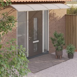 vidaXL Türvordach Grau 400x100 cm Polycarbonat