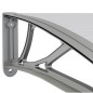 vidaXL Türvordach Grau 400x100 cm Polycarbonat vidaXL Türvordach Grau 400x100 cm Polycarbonat