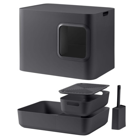 Hoopo Katzentoilette Dome Grau