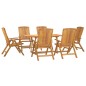 vidaXL 7-tlg. Garten-Essgruppe Massivholz Teak vidaXL 7-tlg. Garten-Essgruppe Massivholz Teak