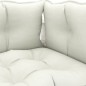 Garten-Paletten-Ecksofa mit Kissen in Beige Holz Garten-Paletten-Ecksofa mit Kissen in Beige Holz