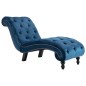 vidaXL Chaiselongue Blau Samt vidaXL Chaiselongue Blau Samt