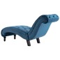 vidaXL Chaiselongue Blau Samt vidaXL Chaiselongue Blau Samt
