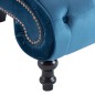 vidaXL Chaiselongue Blau Samt vidaXL Chaiselongue Blau Samt