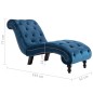 vidaXL Chaiselongue Blau Samt vidaXL Chaiselongue Blau Samt