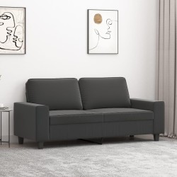 vidaXL 2-Sitzer-Sofa Dunkelgrau 140 cm Mikrofasergewebe