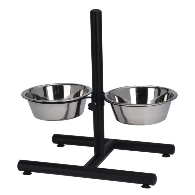 Pets Collection Verstellbarer Doppelnapf Futter + Wasser Edelstahl Pets Collection Verstellbarer Doppelnapf Futter + Wasser Edelstahl