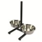 Pets Collection Verstellbarer Doppelnapf Futter + Wasser Edelstahl Pets Collection Verstellbarer Doppelnapf Futter + Wasser Edelstahl