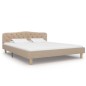 vidaXL Bettgestell Beige Stoff 160x200 cm vidaXL Bettgestell Beige Stoff 160x200 cm