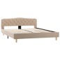 vidaXL Bettgestell Beige Stoff 160x200 cm vidaXL Bettgestell Beige Stoff 160x200 cm