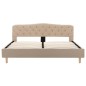 vidaXL Bettgestell Beige Stoff 160x200 cm vidaXL Bettgestell Beige Stoff 160x200 cm