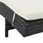 vidaXL Sonnenliegen 2 Stk. mit Rollen und Auflagen Poly Rattan Schwarz vidaXL Sonnenliegen 2 Stk. mit Rollen und Auflagen Poly Rattan Schwarz