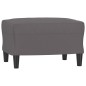 vidaXL 3-Sitzer-Sofa mit Hocker Grau 180 cm Kunstleder vidaXL 3-Sitzer-Sofa mit Hocker Grau 180 cm Kunstleder