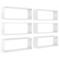 vidaXL Würfelregale 6 Stk. Hochglanz-Weiß 60x15x23 cm Holzwerkstoff vidaXL Würfelregale 6 Stk. Hochglanz-Weiß 60x15x23 cm Holzwerkstoff