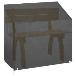 vidaXL Abdeckung für Gartenbank 8 Ösen 130x70x70/88 cm Polyethylen