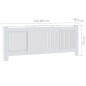 vidaXL MDF Heizkörperverkleidung Weiß 205 cm vidaXL MDF Heizkörperverkleidung Weiß 205 cm
