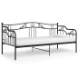 vidaXL Schlafsofa Bettgestell Schwarz Metall 90x200 cm vidaXL Schlafsofa Bettgestell Schwarz Metall 90x200 cm