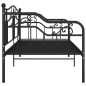 vidaXL Schlafsofa Bettgestell Schwarz Metall 90x200 cm vidaXL Schlafsofa Bettgestell Schwarz Metall 90x200 cm