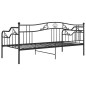 vidaXL Schlafsofa Bettgestell Schwarz Metall 90x200 cm vidaXL Schlafsofa Bettgestell Schwarz Metall 90x200 cm