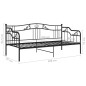 vidaXL Schlafsofa Bettgestell Schwarz Metall 90x200 cm vidaXL Schlafsofa Bettgestell Schwarz Metall 90x200 cm