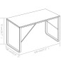 vidaXL Computertisch Weiß 120x60x73 cm vidaXL Computertisch Weiß 120x60x73 cm