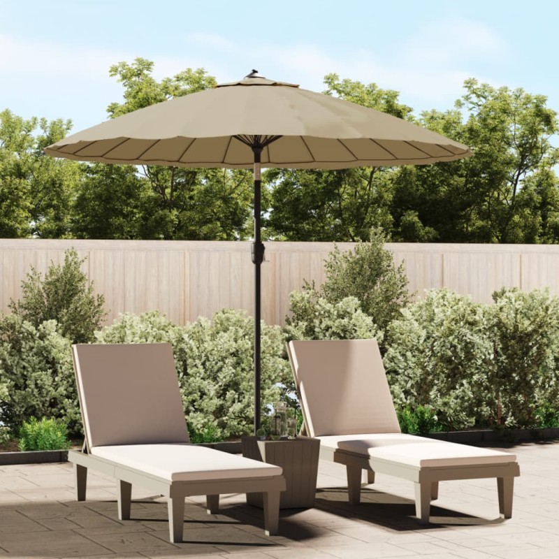 vidaXL Sonnenschirm mit Aluminium-Mast 270 cm Taupe vidaXL Sonnenschirm mit Aluminium-Mast 270 cm Taupe